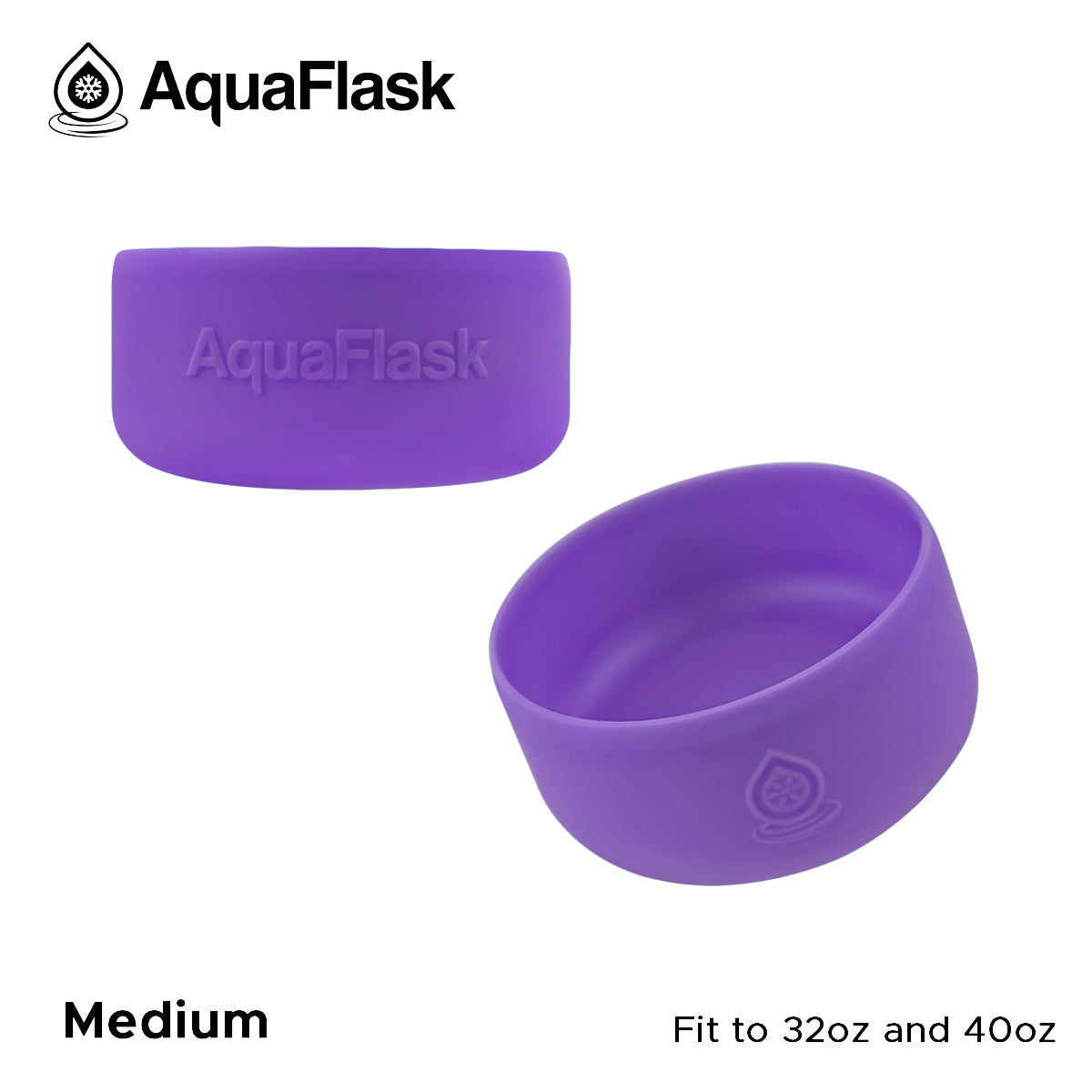 AQUAFLASK BASE PROTECTORA DE SILICONA MEDIANA - GRAPE