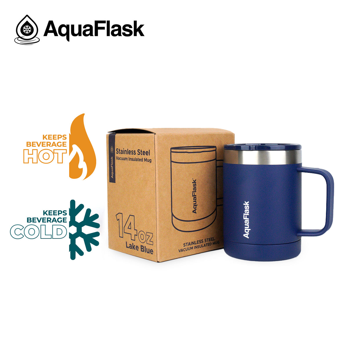 AQUAFLASK 14oz MUG - LAKE BLUE