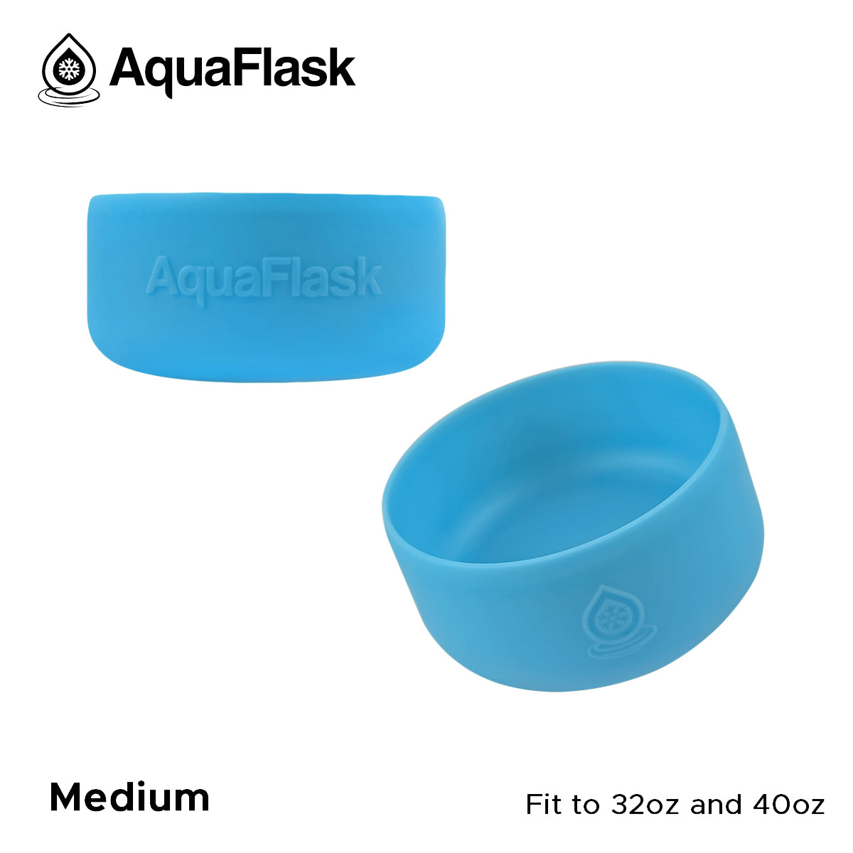 AQUAFLASK BASE PROTECTORA DE SILICONA MEDIANA - MALIBU BLUE