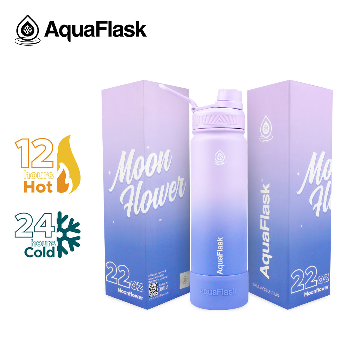 AQUAFLASK 22oz DREAM COLLECTION IV - MOON FLOWER