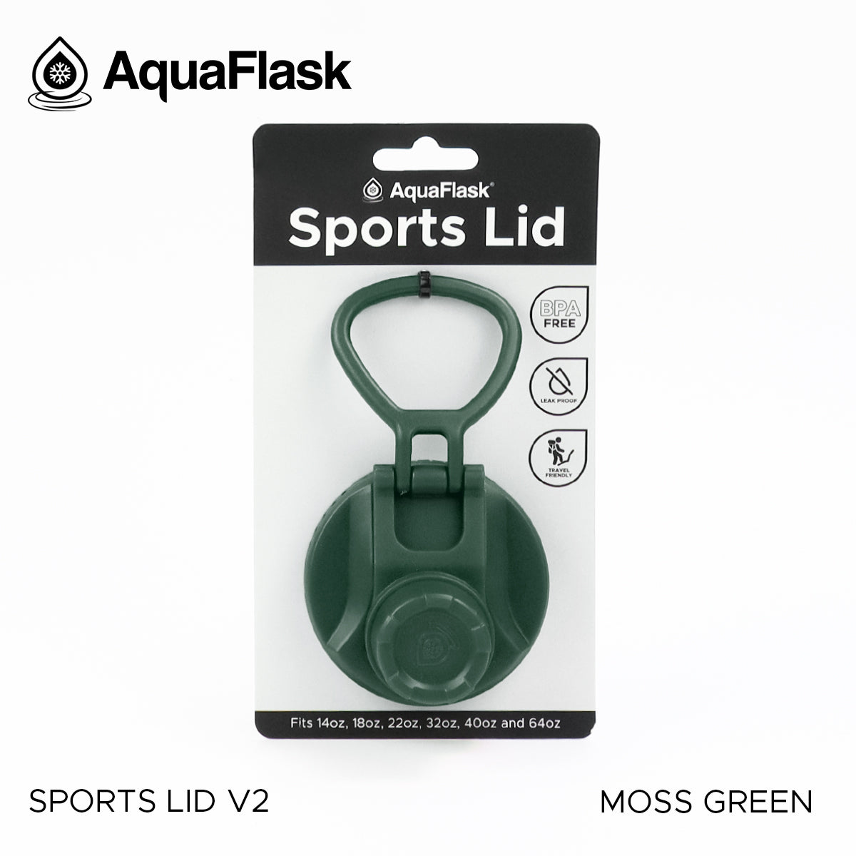 AQUAFLASK SPORTS LID - MOSS GREEN