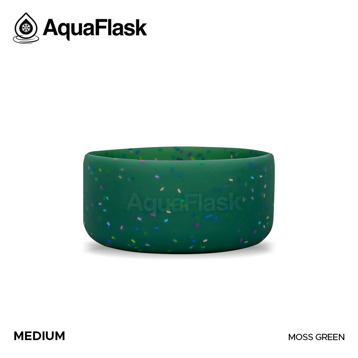 AQUAFLASK BASE PROTECTORA DE SILICONA MEDIANA - SPRINKLES MOSS GREEN