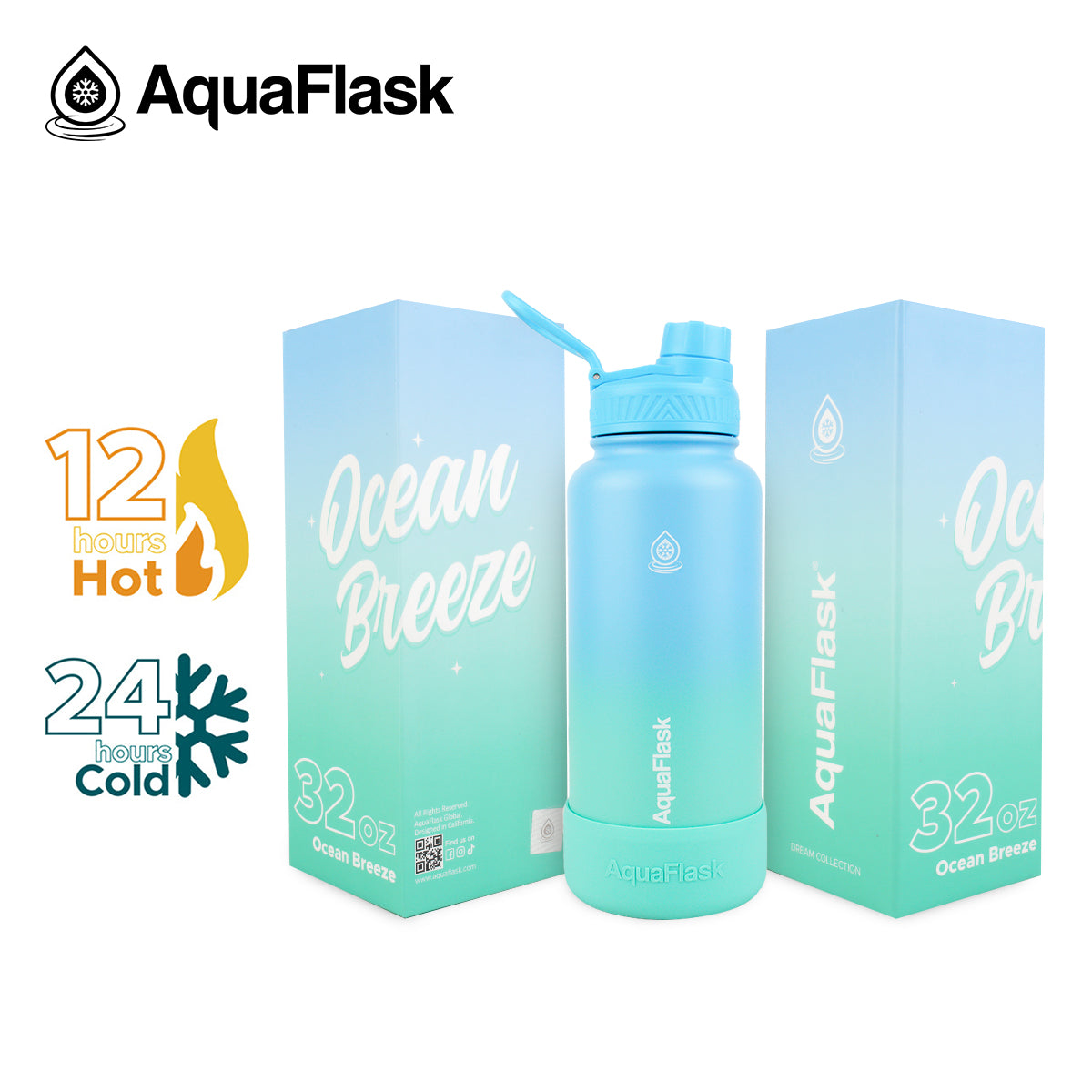 AQUAFLASK 32oz DREAM COLLECTION IV - OCEAN BREEZE