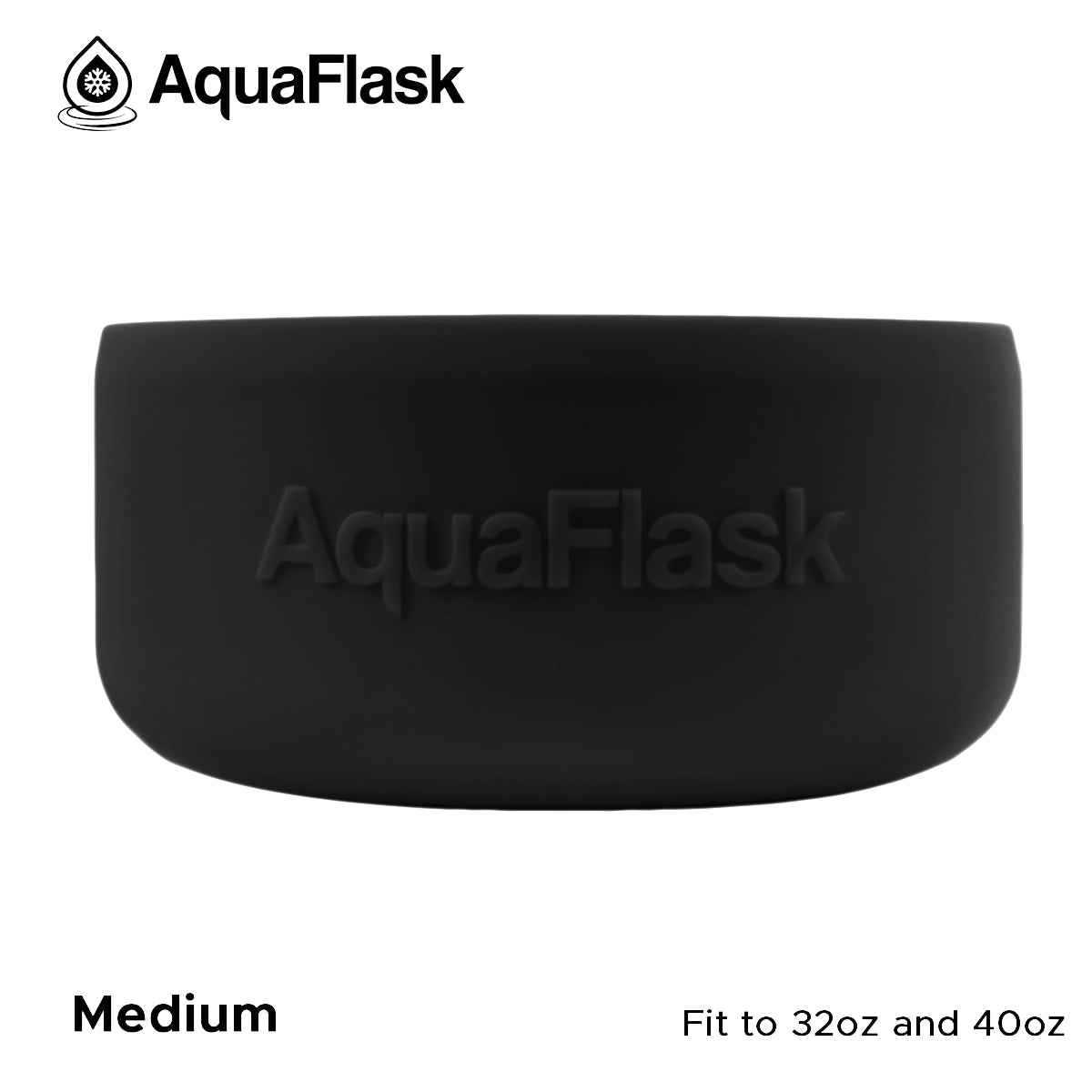 AQUAFLASK BASE PROTECTORA DE SILICONA MEDIANA - SPACE BLACK