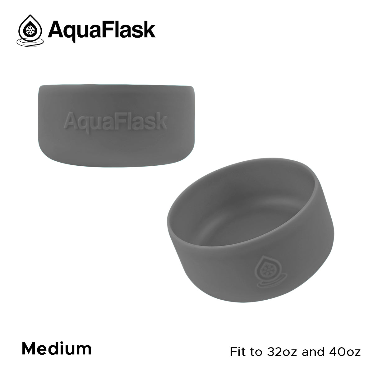 AQUAFLASK BASE PROTECTORA DE SILICONA MEDIANA - STONE GRAY