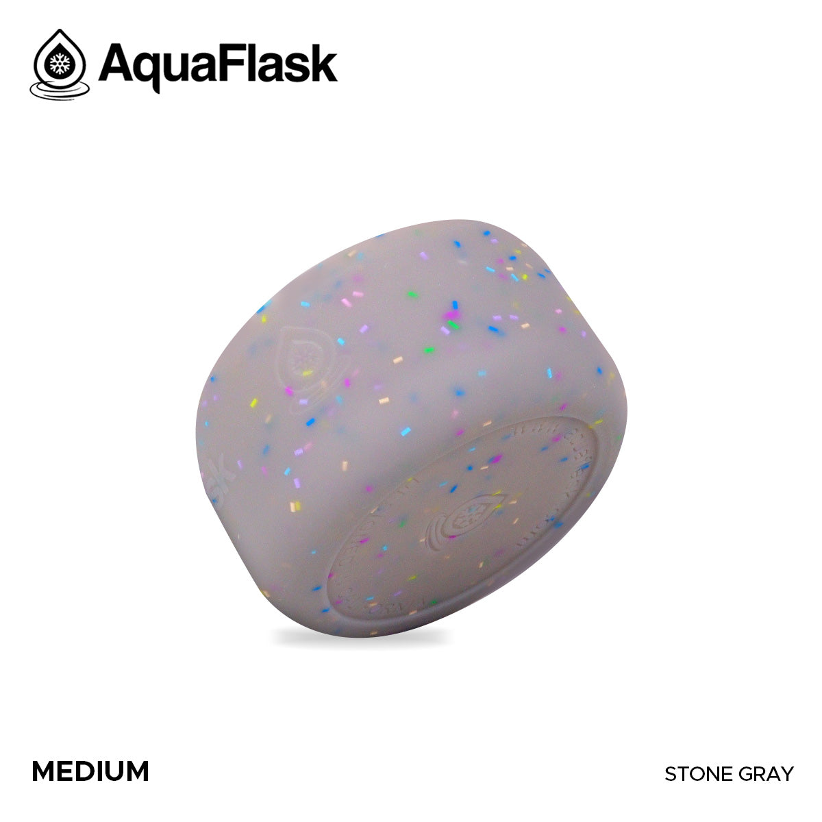 AQUAFLASK BASE PROTECTORA DE SILICONA MEDIANA - SPRINKLES STONE GRAY
