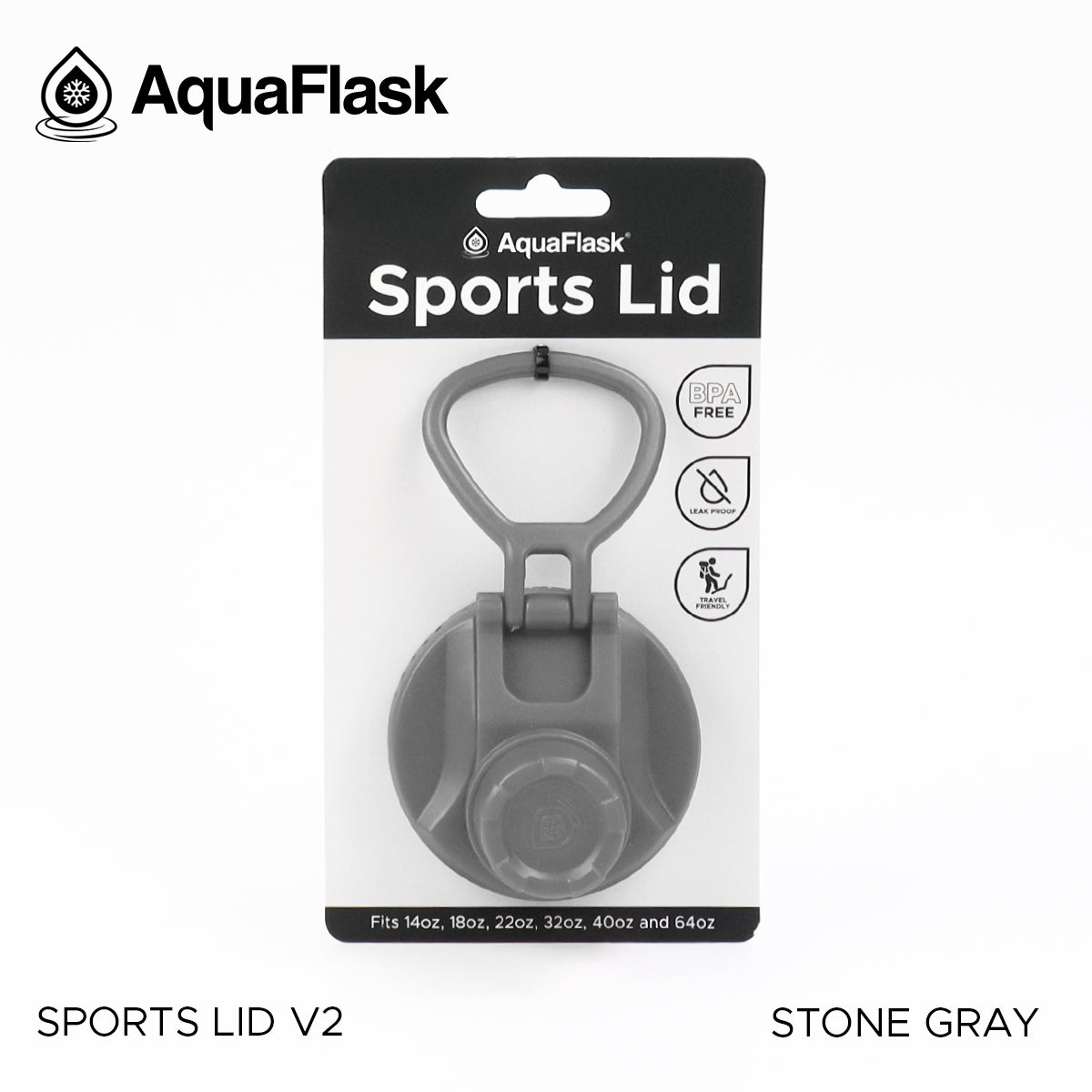 AQUAFLASK SPORTS LID - STONE GRAY