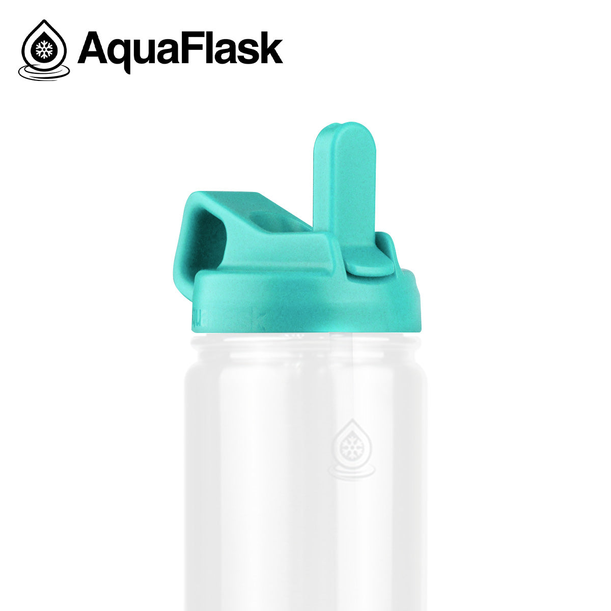 AQUAFLASK STRAW LID CUBE HANDLE - TURQUOISE BLUE