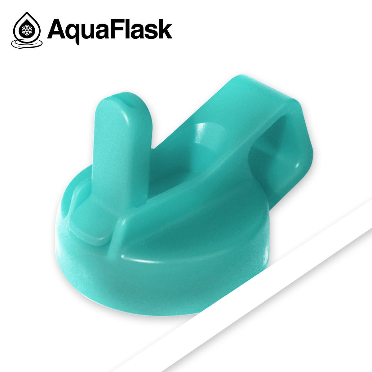 AQUAFLASK STRAW LID CUBE HANDLE - TURQUOISE BLUE