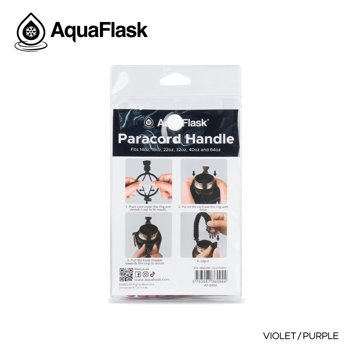 AQUAFLASK CUERDA DE TRANSPORTE - VIOLET PURPLE