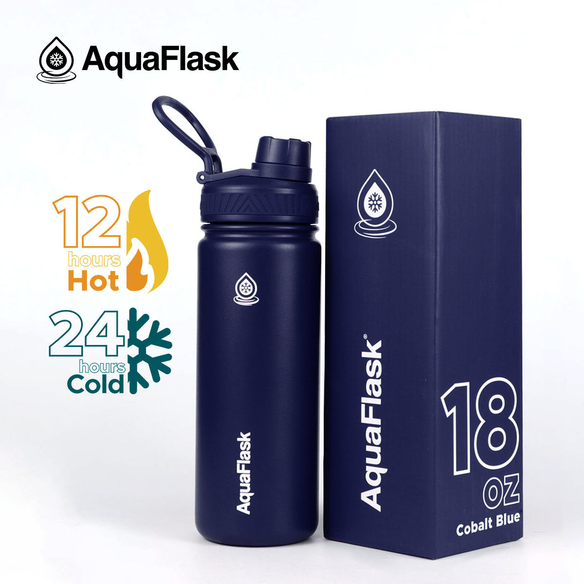 AQUAFLASK 18oz ORIGINAL COLLECTION - COBALT BLUE