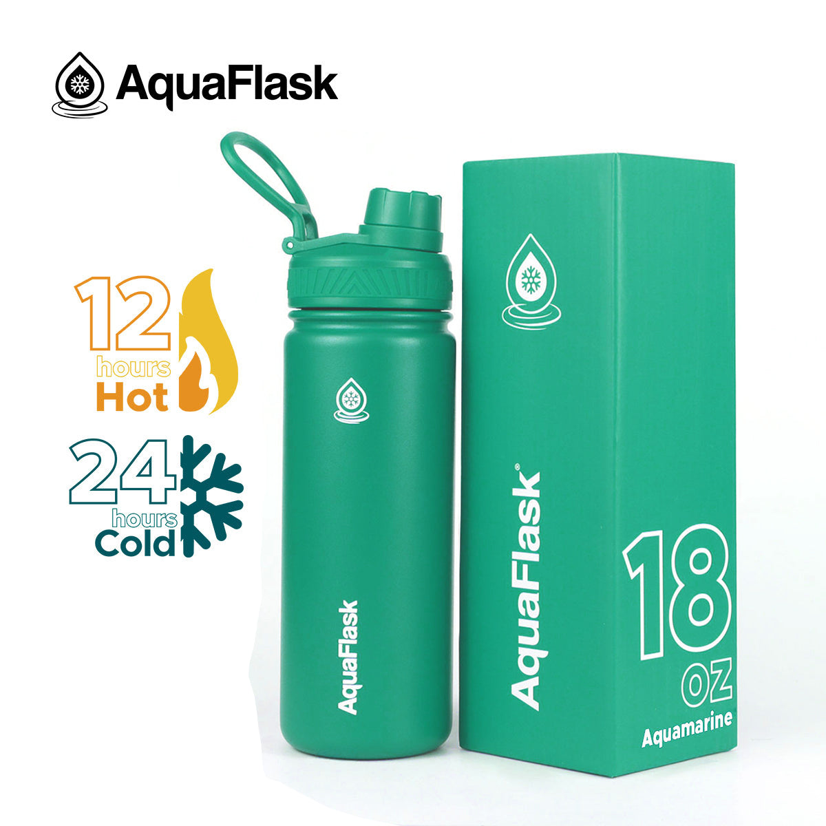 AQUAFLASK 18oz ORIGINAL COLLECTION - AQUAMARINE