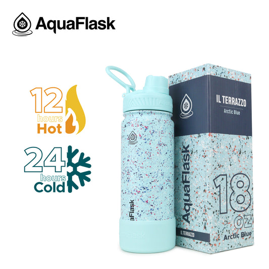 AQUAFLASK 18oz IL TERRAZZO - ARCTIC BLUE