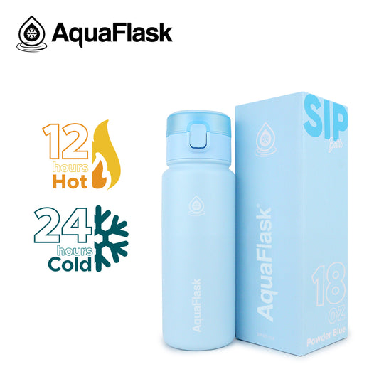 AQUAFLASK 18oz SIP BOTTLE - POWDER BLUE