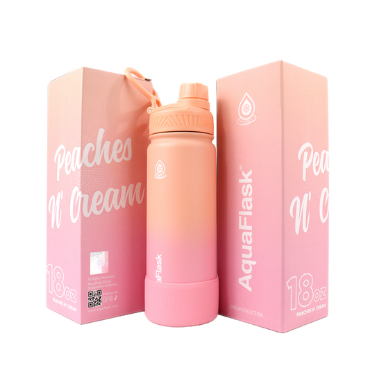 AQUAFLASK 18oz DREAM COLLECTION - PEACHES N'CREAM