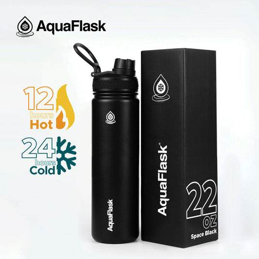 AQUAFLASK 22oz ORIGINAL COLLECTION - SPACE BLACK