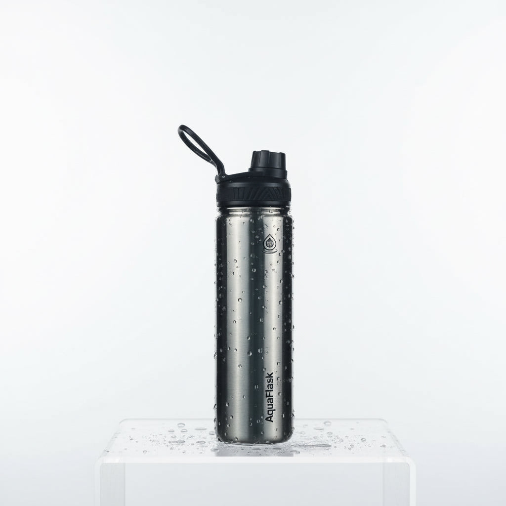 AQUAFLASK 22oz ORIGINAL COLLECTION - SILVER STEEL