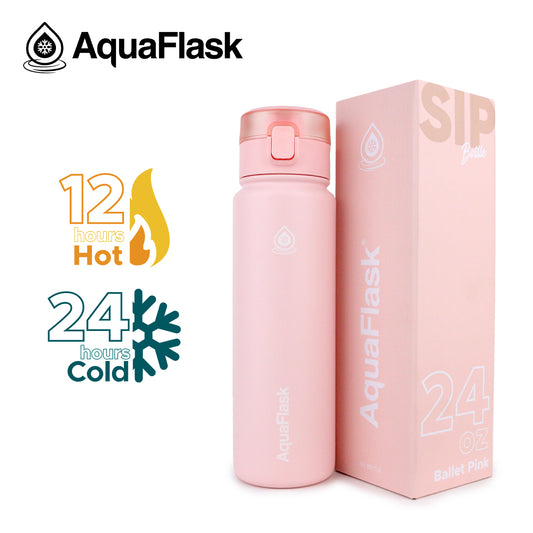 AQUAFLASK 24oz SIP BOTTLE - BALLET PINK