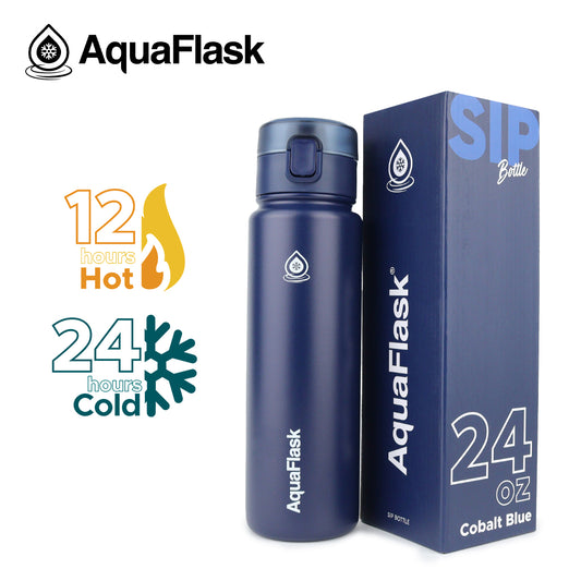 AQUAFLASK 24oz SIP BOTTLE - COBALT BLUE