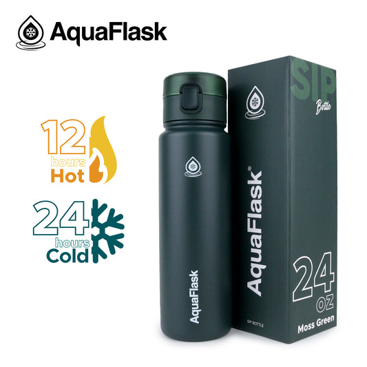 AQUAFLASK 24oz SIP BOTTLE - MOSS GREEN