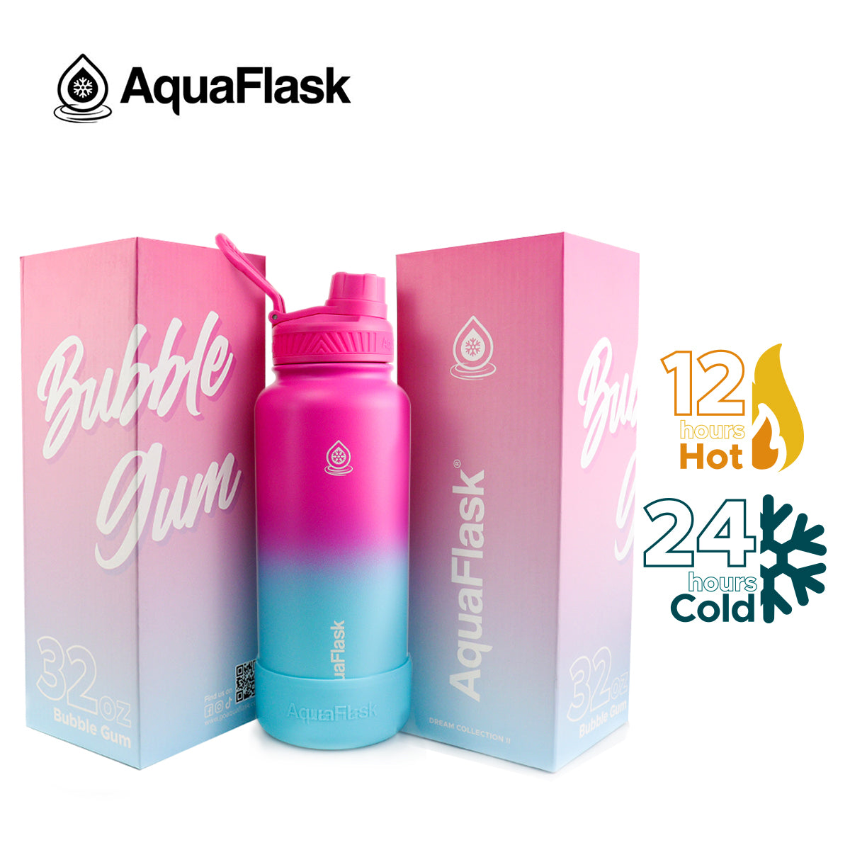 AQUAFLASK 32oz DREAM COLLECTION II - BUBBLEGUM