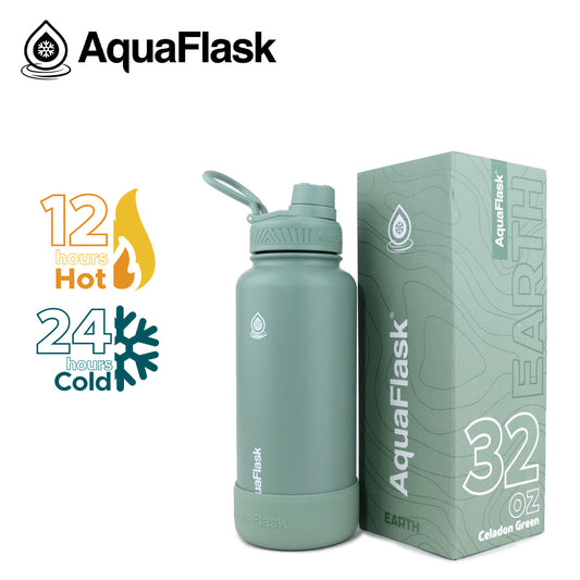 AQUAFLASK 32oz EARTH COLLECTION - CELADON GREEN