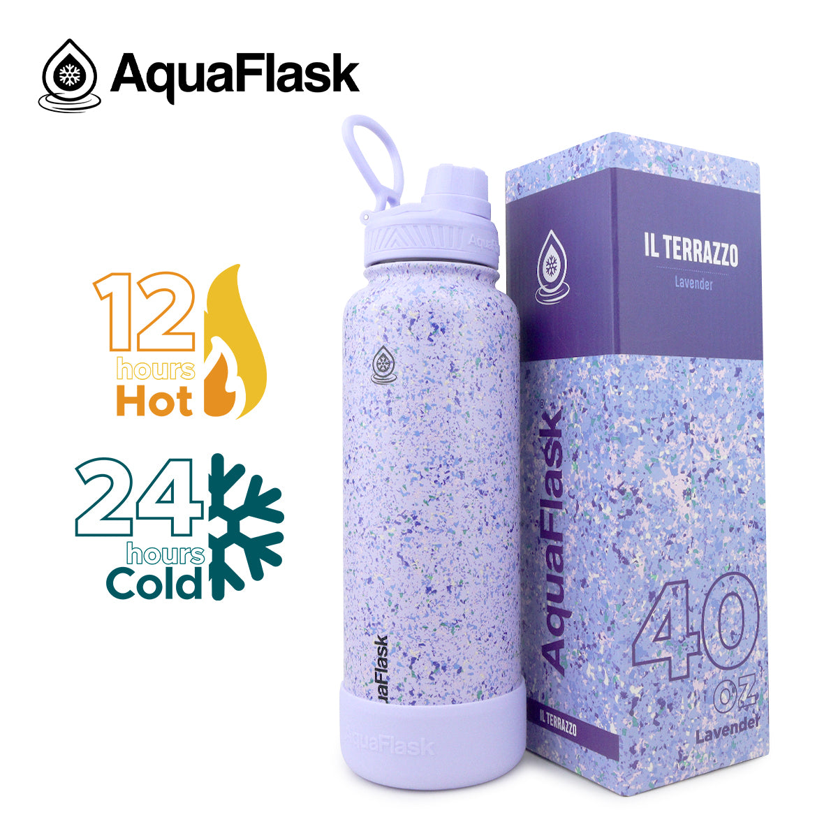 AQUAFLASK 40oz IL TERRAZZO - LAVENDER