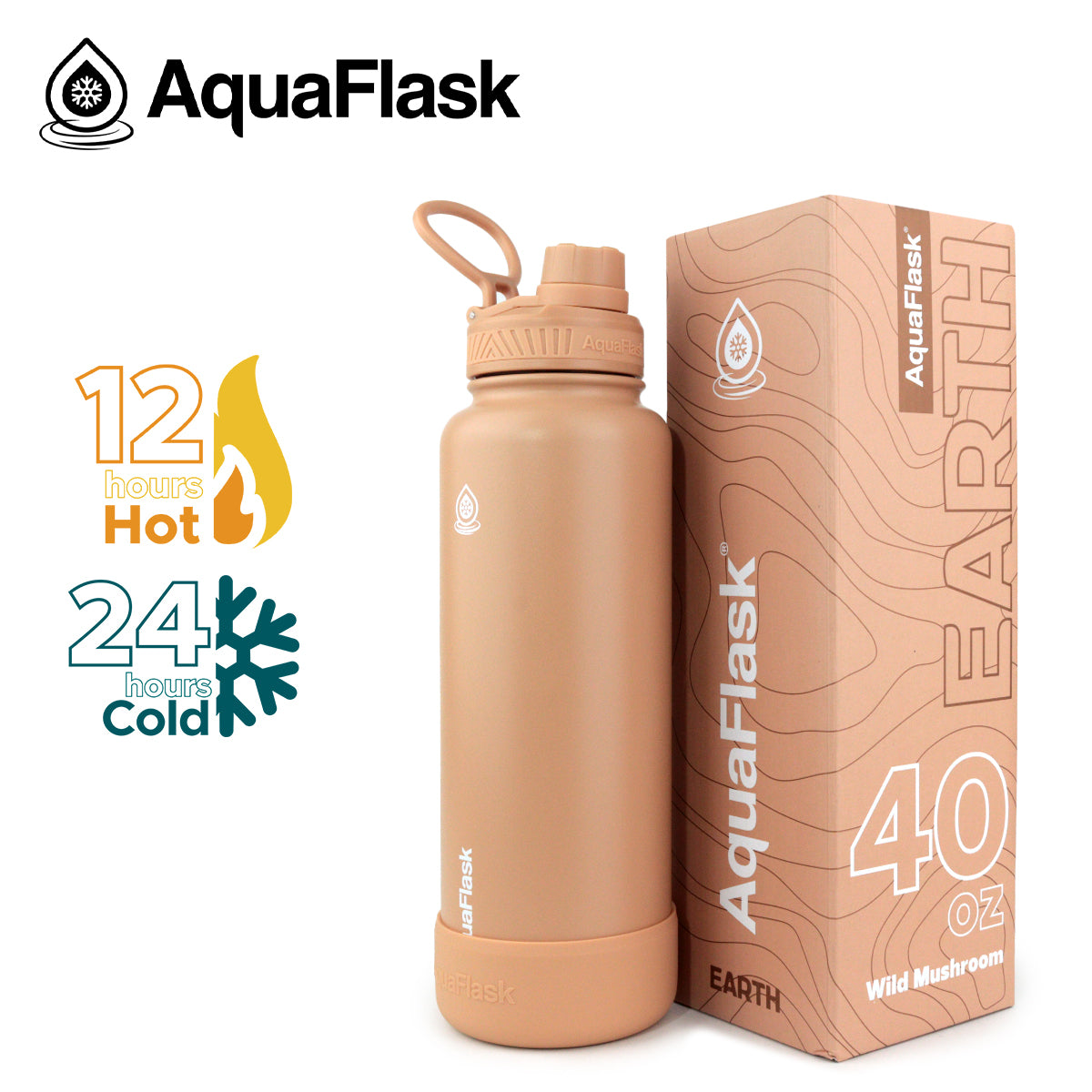 AQUAFLASK 40oz EARTH COLLECTION - WILD MUSHROOM