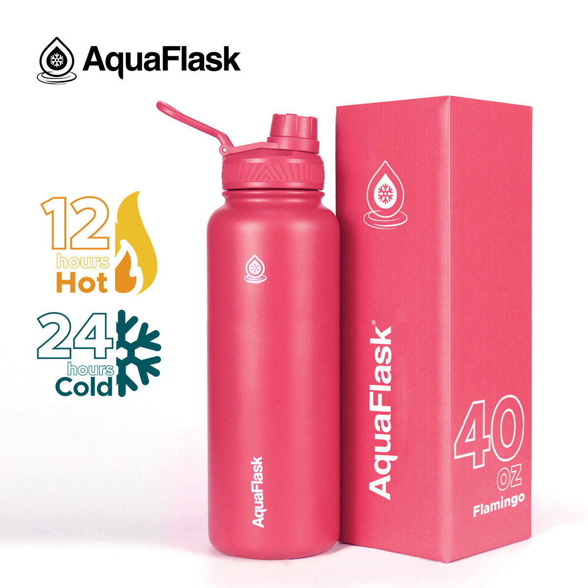 AQUAFLASK 40oz ORIGINAL COLLECTION - FLAMINGO