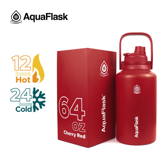 AQUAFLASK 64oz ORIGINAL COLLECTION - CHERRY RED