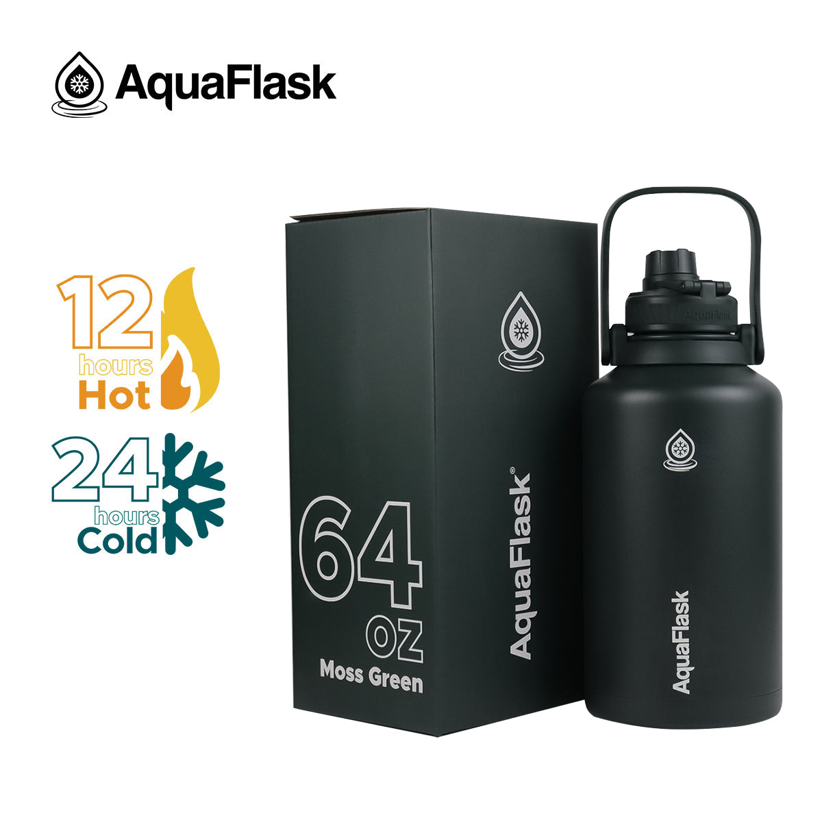 AQUAFLASK 64oz ORIGINAL COLLECTION - MOSS GREEN