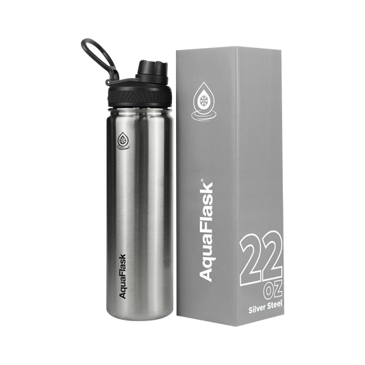 AQUAFLASK 22oz ORIGINAL COLLECTION - SILVER STEEL