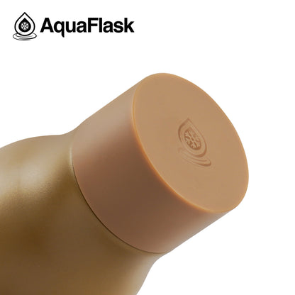 Botellas de agua aisladas de la Colección Flow de Aquaflask mostradas en varios colores y tamaños