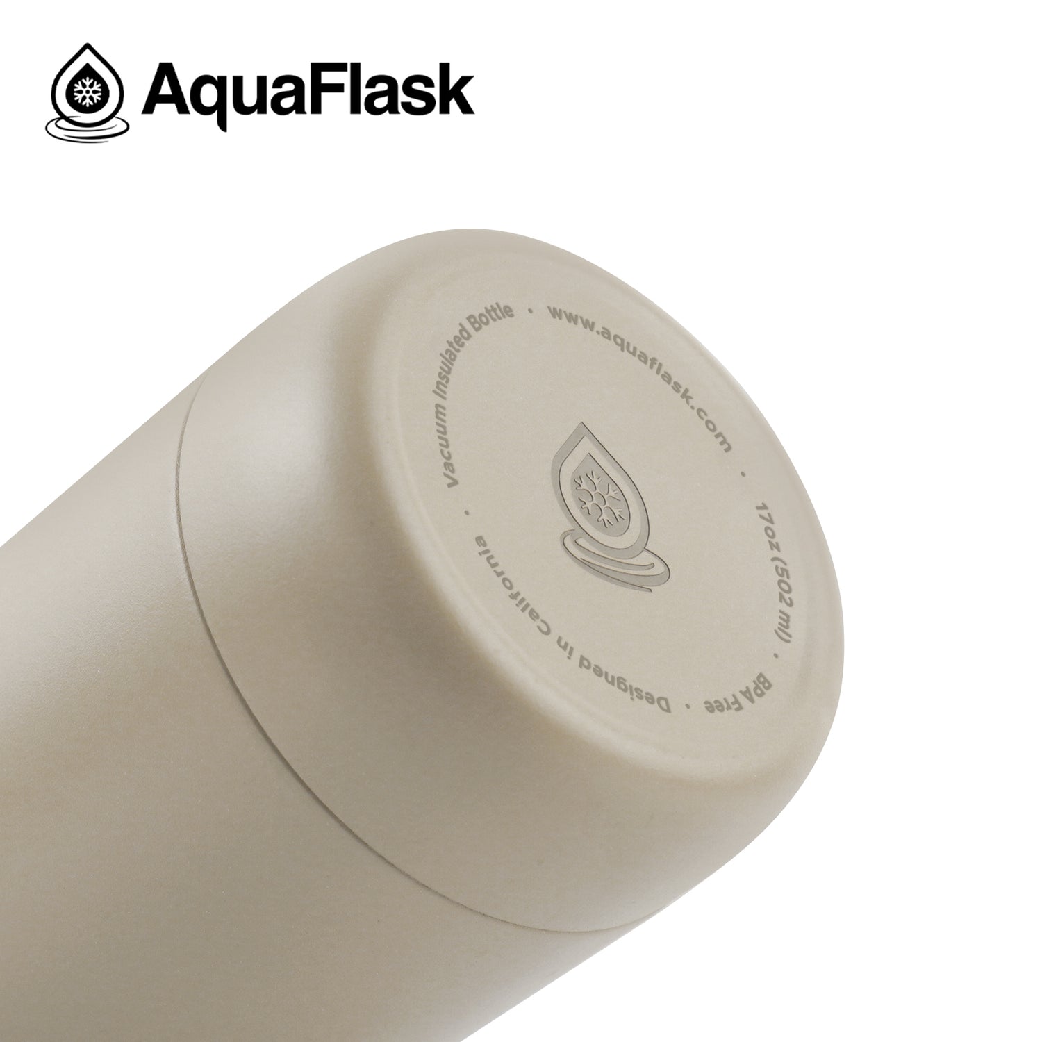 Botellas de agua aisladas de la Colección Flow de Aquaflask mostradas en varios colores y tamaños