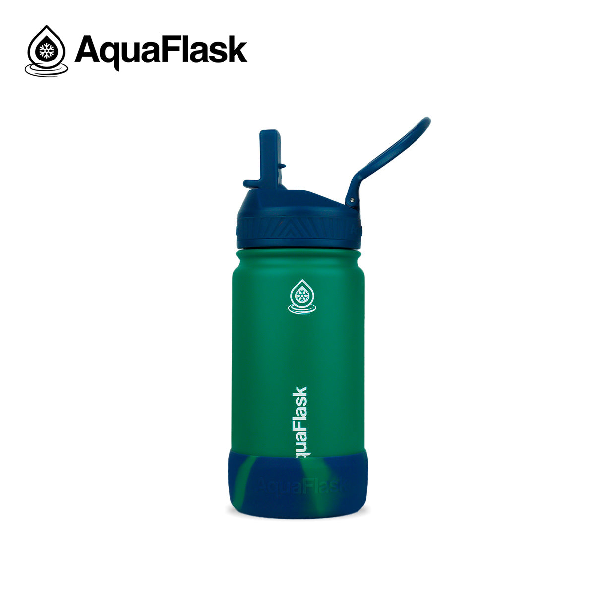 Botellas de agua de la Colección Kids de Aquaflask diseñadas para niños, mostradas en varios colores y tamaños