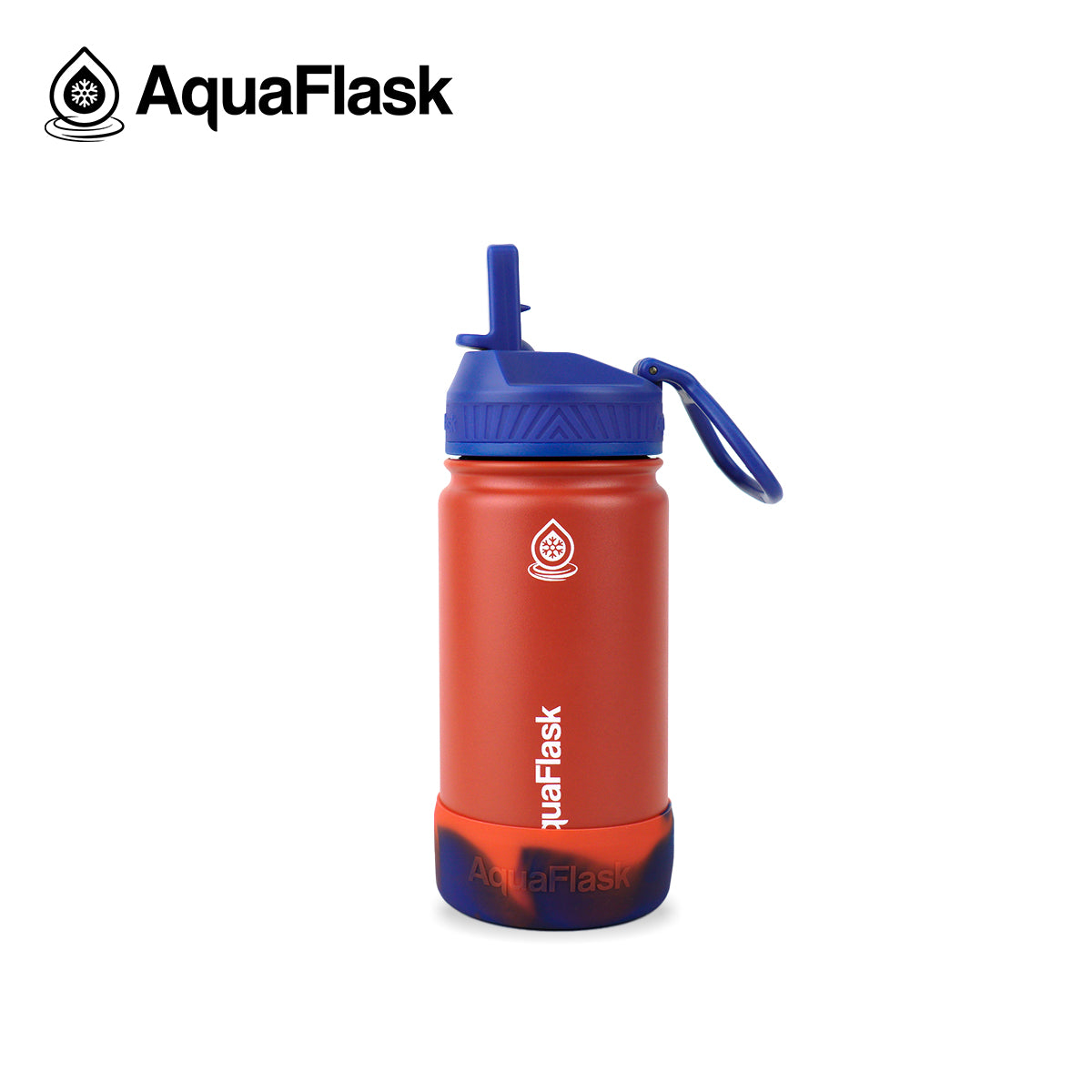 Botellas de agua de la Colección Kids de Aquaflask diseñadas para niños, mostradas en varios colores y tamaños