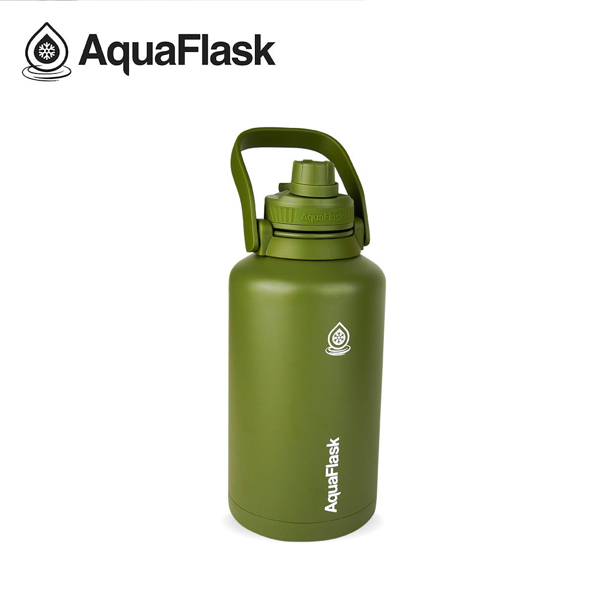 Colección Original de Aquaflask de botellas de agua aisladas mostradas en varios tamaños y colores