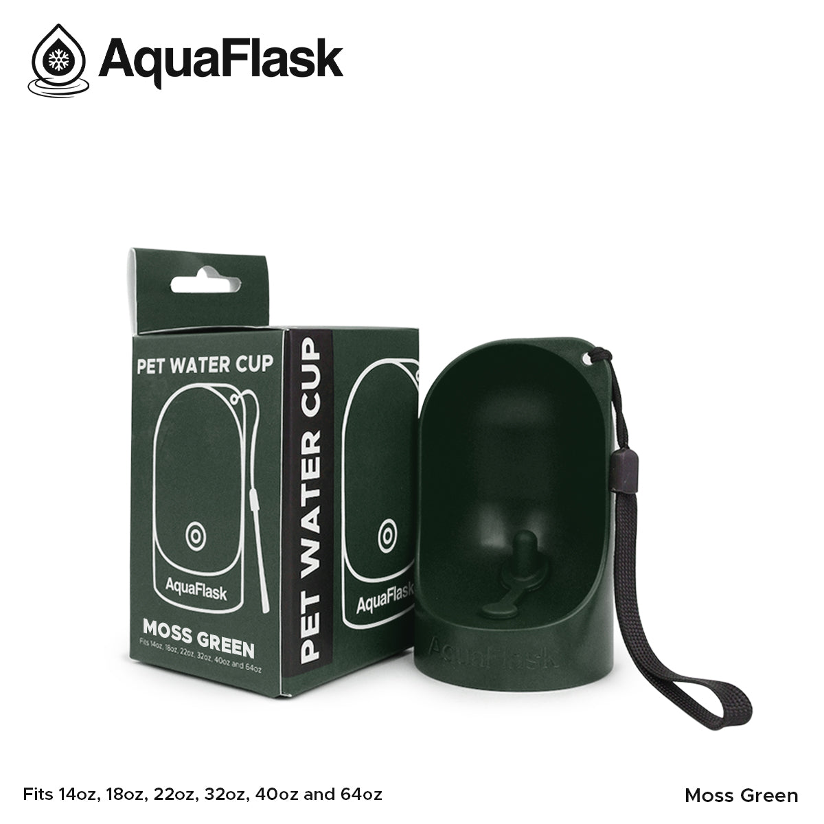 Accesorio Aquaflask Pet Cup diseñado para dispensar agua a las mascotas utilizando botellas Aquaflask compatibles