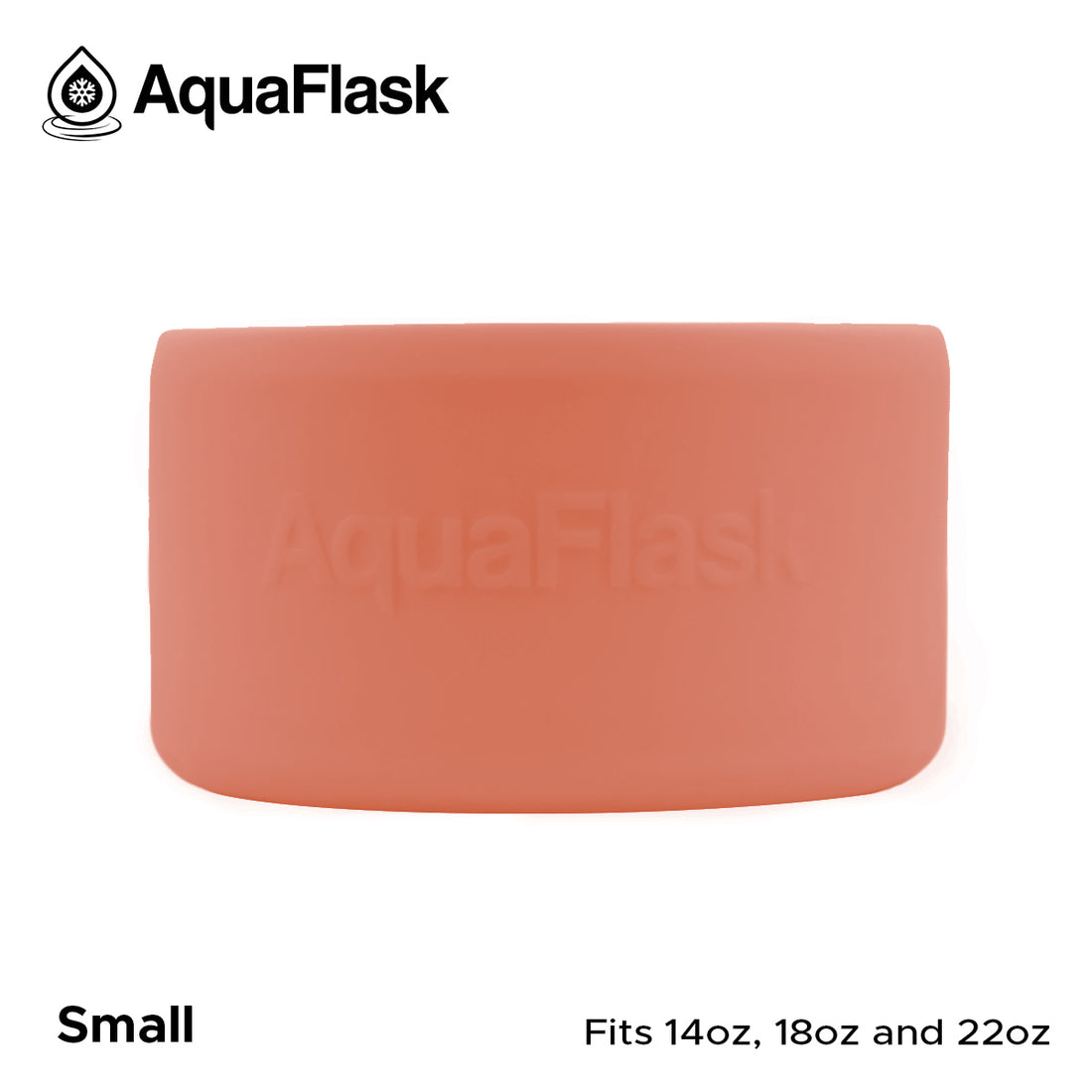 Accesorio de base de silicona Aquaflask con logotipo en relieve, diseñado para encajar en la base de las botellas Aquaflask Regular