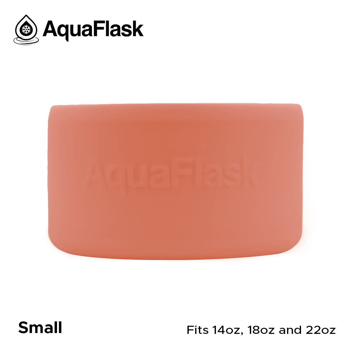 Accesorio de base de silicona Aquaflask con logotipo en relieve, diseñado para encajar en la base de las botellas Aquaflask Regular