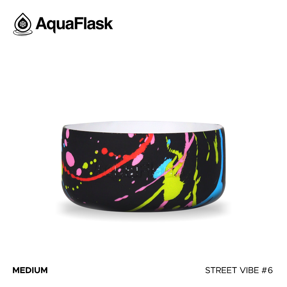 Accesorio de base de silicona Aquaflask con logotipo en relieve, diseñado para encajar en la base de las botellas Aquaflask Regular.