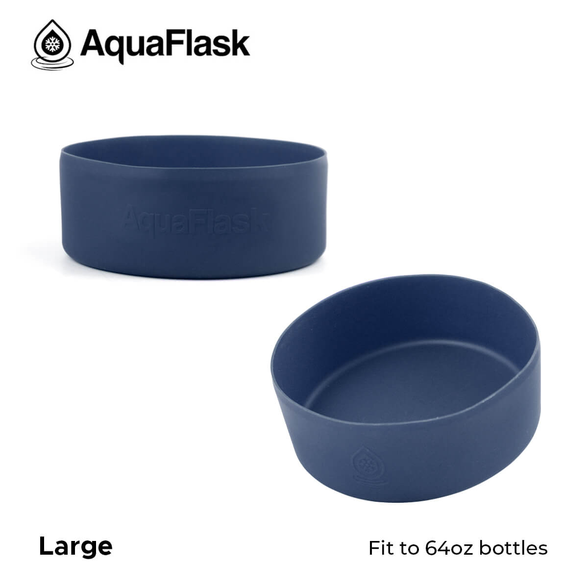 AQUAFLASK BASE PROTECTORA DE SILICONA GRANDE (64oz) - COBALT BLUE