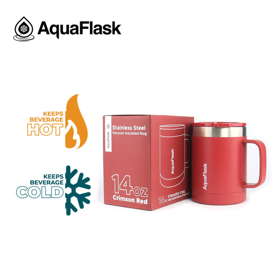 AQUAFLASK 14oz MUG - CRIMSON RED