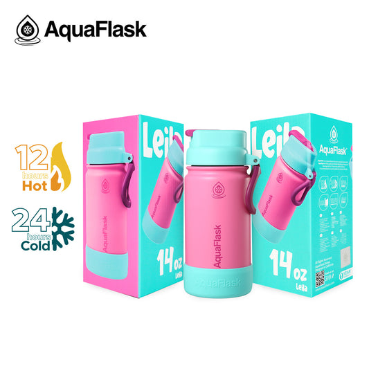 AQUAFLASK 14oz KIDS FLIP SIP - LEILA