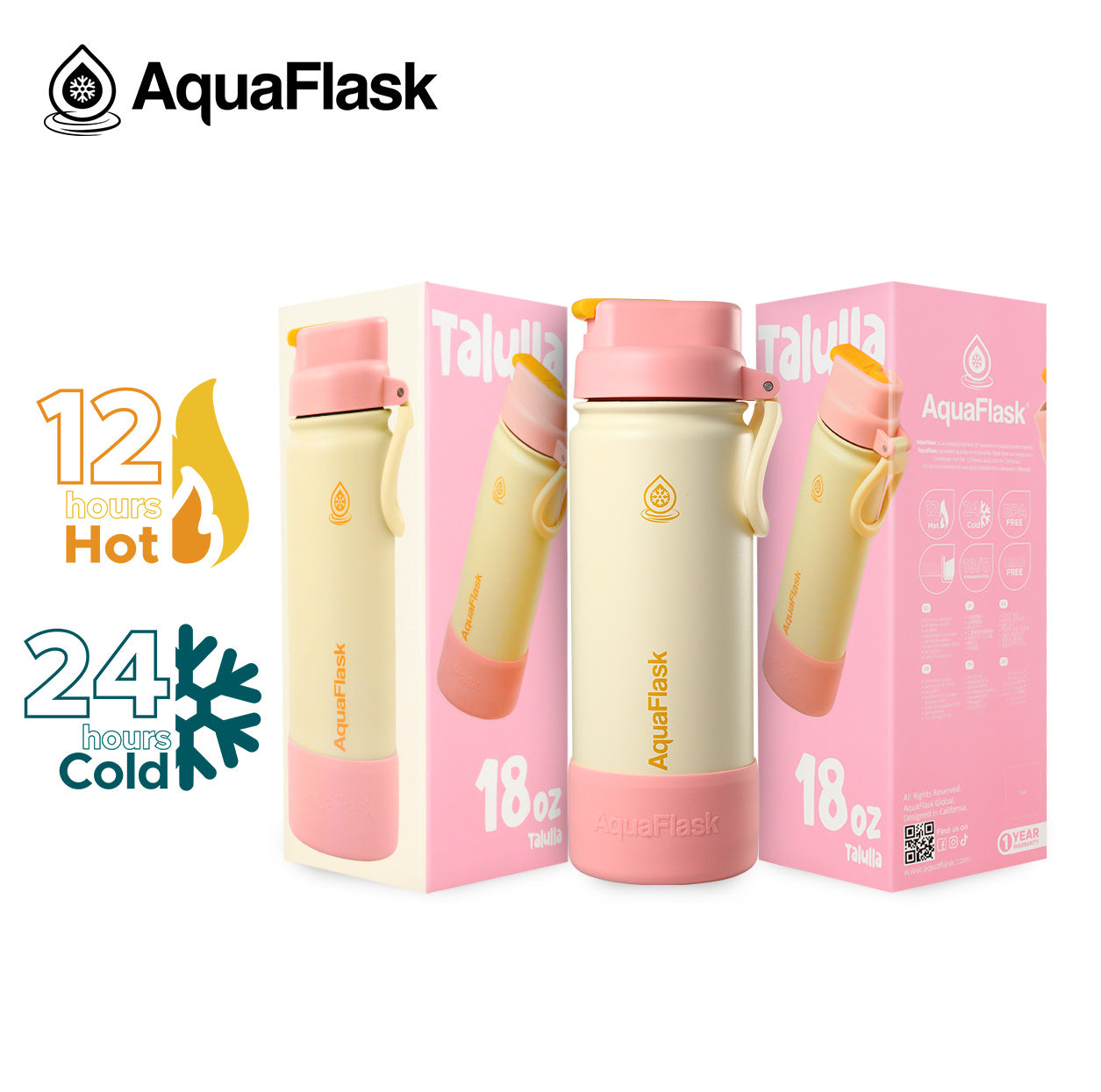 AQUAFLASK 18oz KIDS FLIP SIP - TALULLA