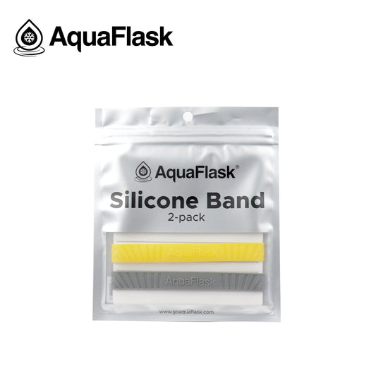 AQUAFLASK SILICONE BAND - LEMON SLUSH & STONE GRAY