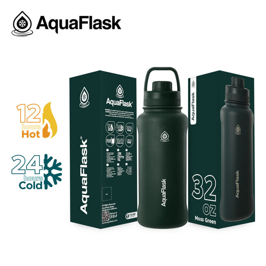 AQUAFLASK 32oz NEW ORIGINAL COLLECTION - MOSS GREEN