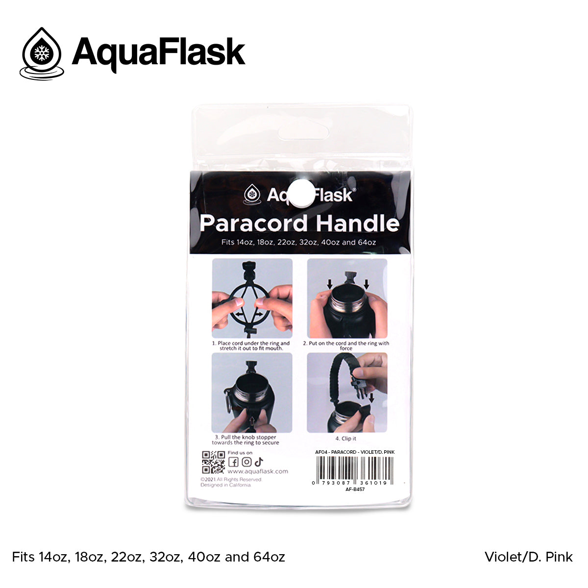 AQUAFLASK CUERDA DE TRANSPORTE - VIOLET / D.PINK