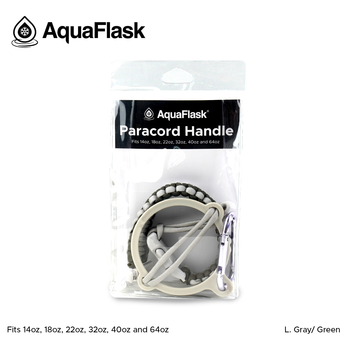 AQUAFLASK CUERDA DE TRANSPORTE - L.GRAY / GREEN