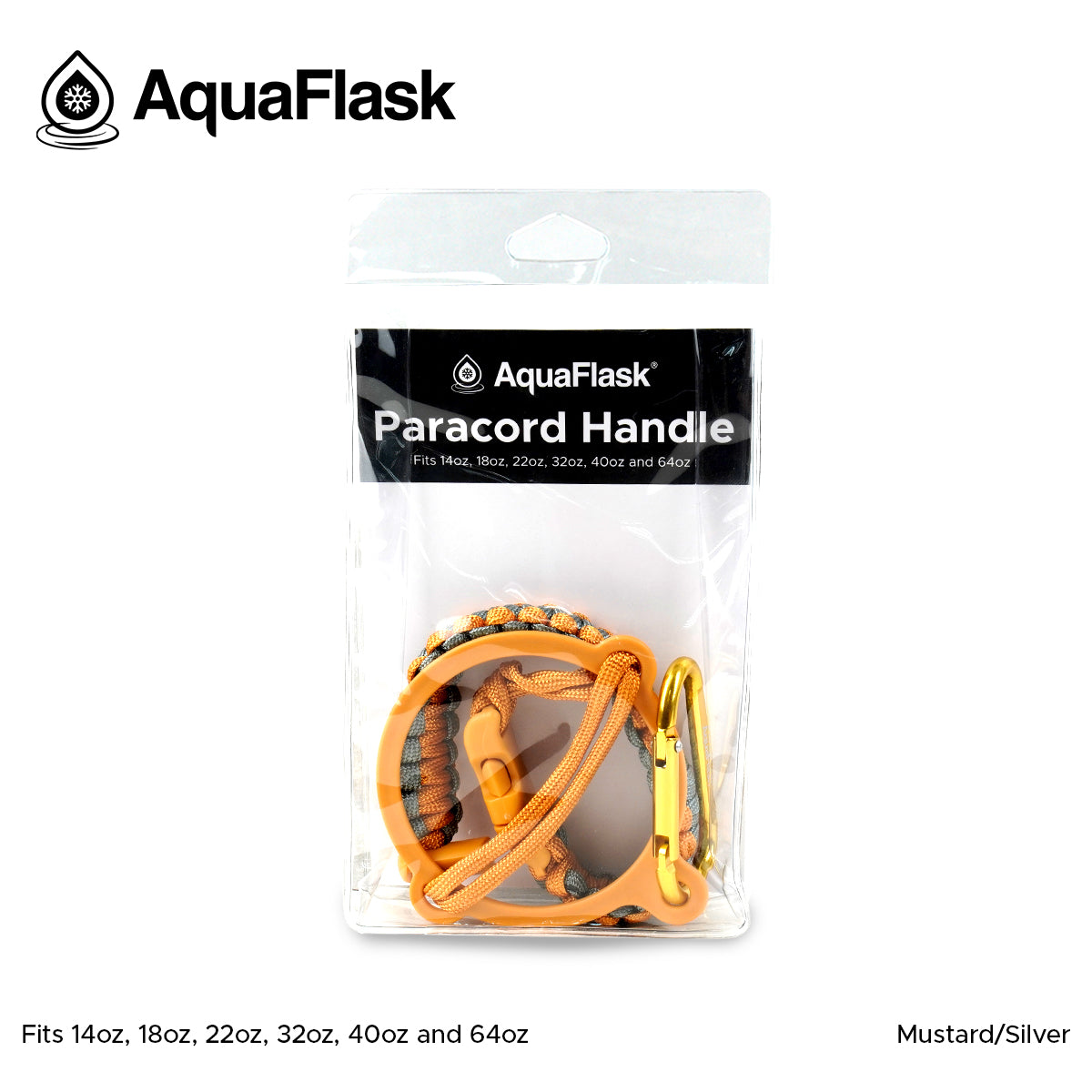 AQUAFLASK CUERDA DE TRANSPORTE - MUSTARD / SILVER